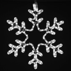 Светодиодная Снежинка "Путеводная Звезда" Ø0,5м Белая, Дюралайт на Металлическом Каркасе, IP65 LTC LC-13052, фото 