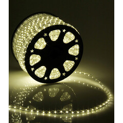 Светодиодный Дюралайт Ø13 мм Тепло-Белый 220В, 36 LED/м, Свечение 360°, IP65, Бухта 100м LTC F3-H2-220V-WW, фото 