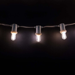 Мини Белт-лайт LTC 10м, Патрон E14, Провод Белый ПВХ, шаг 10см, 100 патронов, IP65 LTC MBL10m/100L-8-1, фото 