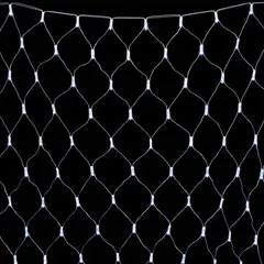Светодиодная Сеть с Колпачком 2 x 2 м Белая 220В, 256 LED, Провод Прозрачный ПВХ, IP65 LTC NTL256CAP-10-2W, фото 