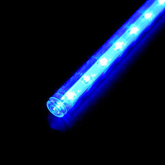 Гирлянда Тающие Сосульки 10шт по 50см, 12В, 540 Синих Светодиодов, Провод Черный ПВХ, IP20 LTC CCL540-11-3B, фото 