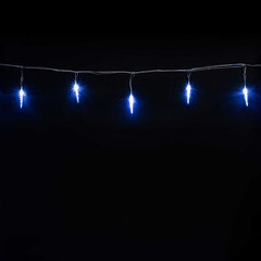 Гирлянда Сосульки 4м Белые 9см 24В, 16LED, Провод Прозрачный ПВХ, IP54 LTC IC9.16-10-1W, фото 