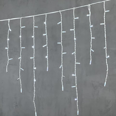 Гирлянда Бахрома 3,2 x 0,9 м Белая с Мерцанием Белого Диода 220В, 168 LED, Провод Белый Каучук, IP65 LTC LL168BLW-8-2W, фото 