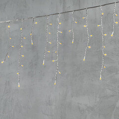 Гирлянда Бахрома 3 x 0,5 м Желтая 220В, 150 LED, Провод Прозрачный Силикон, IP65 LTC ECC150-10-2Y, фото 