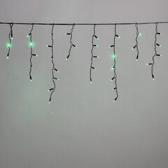 Гирлянда Бахрома с Колпачком 3,1 x 0,5 м Зелёная 220В, 120 LED, Провод Черный ПВХ, IP65 LTC PIL120CAP-11-2G, фото 