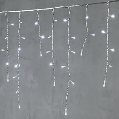 Гирлянда Бахрома 3,1 x 0,5 м Белая 220В, 150 LED, Провод Прозрачный ПВХ, IP54 LTC PIL150-10-2W, фото 