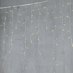 Гирлянда Бахрома 5 x 0,9 м Желтая 220В, 348 LED, Провод Прозрачный Силикон, IP65 LTC ECC348-10-2Y, фото 