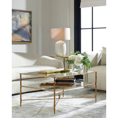 Золотой журнальный столик "Хьюго", фото 