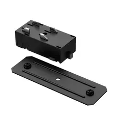 Прямой соединитель и пластина для шинопровода Denkirs Smart TR2101-BK, фото 