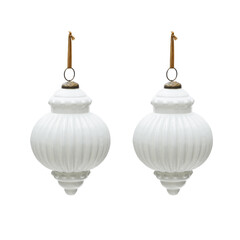 Набор из 2 рождественских шаров Irlo из белого переработанного стекла, Ø 13 см La Forma (ex Julia Grup) 216070, фото 