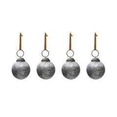 Набор из 4 рождественских шаров Blama из переработанного серебряного стекла, Ø 6 см La Forma (ex Julia Grup) 216054, фото 