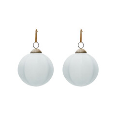 Набор из 2 рождественских шаров Talve из белого переработанного стекла, Ø 10 см La Forma (ex Julia Grup) 216092, фото 