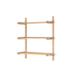 Модульный стеллаж Sitra, 3 полки из массива дуба с натуральной отделкой, 90 см La Forma (ex Julia Grup) 191664, фото 