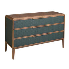 Комод 7150/CP2305-C темно-зеленого цвета из пластика и ореха Angel Cerda 181126, фото 
