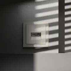 Розетка телевизионная встраиваемая VOLTUM S70 TV+RJ45 кат. 6, (шелк) VLS060704, фото 