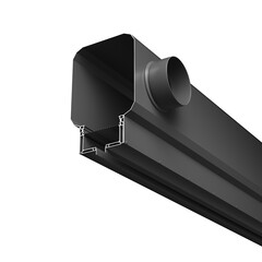 Диффузор с гексагональной сеткой, линейный, ГКЛ 12,5 мм, черный, КСД тип 3 Technical ARC-LD-G12-000013, фото 