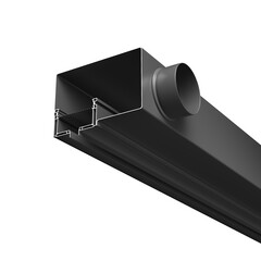 Диффузор с гексагональной сеткой, линейный, ГКЛ 12,5 мм, черный, КСД тип 4 Technical ARC-LD-G12-000014, фото 