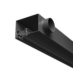 Диффузор с отражателем, линейный, ГКЛ 12,5 мм, черный, КСД тип 4 Technical ARO-LD-G12-000004, фото 