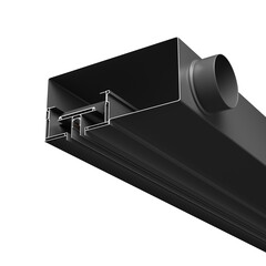 Диффузор с отражателем, линейный, ГКЛ 12,5 мм, черный, с шинопроводом Exility, КСД тип 4 Technical ARO-LD-G12-000114, фото 