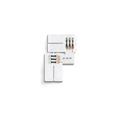 Соединитель угловой L для светодиодной ленты 2835 12/24V (3 конт.) GS6601 (10шт) Ambrella Light GS6601, фото 