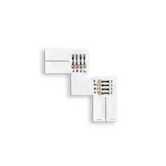 Соединитель угловой L для светодиодной ленты 5050 12/24V (4 конт.) GS6701 (10шт) Ambrella Light GS6701, фото 