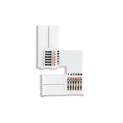 Соединитель угловой L для светодиодной ленты 5050 12/24V (6 конт.) GS6801 (10шт) Ambrella Light GS6801, фото 
