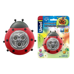 DTL-354 Божья Коровка/Red/3LED/3AAA Cветильник-ночник Божья Коровка,питание от 3-х батареек AAA (в комплект не входят). Цвет - красный. Упаковка - блистер, фото 