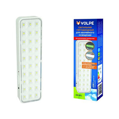 ULR-Q401 2W/DW WHITE S01 Светильник светодиодный аварийного освещения «ВЫХОД». Дневной свет (6500K). Встроенный аккумулятор AC/DС. Корпус белый. ТМ Volpe., фото 