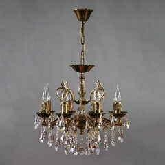 Подвесная люстра Ambiente Leon 2128/8 PB Tear Drop, фото 