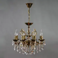 Подвесная люстра Ambiente Leon 2128/8 PB Tear Drop, фото 