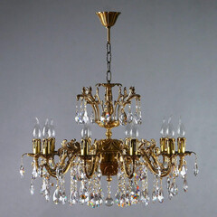 Подвесная люстра Ambiente Granada 2118/10 AB Tear drop, фото 