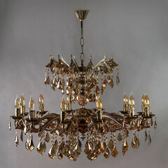 Подвесная люстра Ambiente Leon 2128/12+12 PB Honey Leaf, фото 