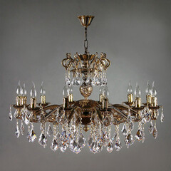 Подвесная люстра Ambiente Leon 2128/12 PB New Leaf, фото 