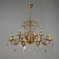 Подвесная люстра Ambiente Alicante 8888/8+8 AB Leaf Crystal, фото 