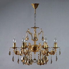 Подвесная люстра Ambiente Granada 2118/6 AB Honey Leaf, фото 