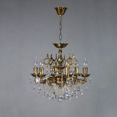 Подвесная люстра Ambiente Leon 2128/6 PB Tear Drop, фото 