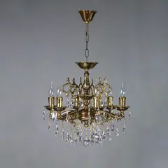 Подвесная люстра Ambiente Leon 2128/6 PB Tear Drop, фото 