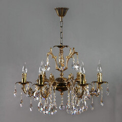 Подвесная люстра Ambiente Granada 2118/6 PB Tear drop, фото 