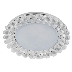 DK84 CH/WH Светильник ЭРА под лампу Gx53, 220V,13W, хром/прозрачный (40/960), фото 