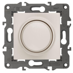 14-4101-02 ЭРА Светорегулятор поворотно-нажимной, 400ВА 230В, IP20, Эра Elegance, сл.кость (6/60/960, фото 