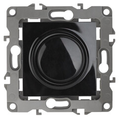 12-4101-06 ЭРА Светорегулятор поворотно-нажимной, 400ВА 230В, IP20, Эра12, чёрный (6/60/1500), фото 