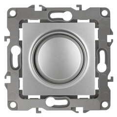 12-4101-03 ЭРА Светорегулятор поворотно-нажимной, 400ВА 230В, IP20, Эра12, алюминий (6/60/1500), фото 