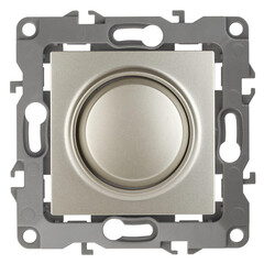 12-4101-04 ЭРА Светорегулятор поворотно-нажимной, 400ВА 230В, IP20, Эра12, шампань (6/60/1440), фото 