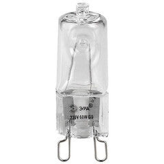 Лампочка галогенная ЭРА G9-JCD-60-230V-CL G9 60Вт капсула теплый белый свет, фото 