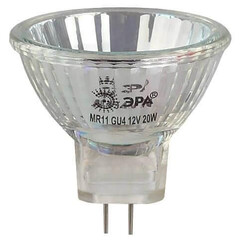 Лампочка галогенная ЭРА GU4-MR11-35W-12V-30CL GU4 35Вт софит теплый белый свет, фото 
