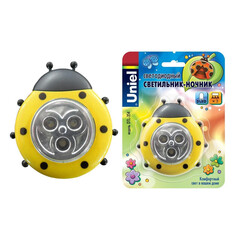 DTL-354 Божья Коровка/Yellow/3LED/3AAA Cветильник-ночник Божья Коровка,питание от 3-х батареек AAA (в комплект не входят). Цвет -желтый. Упаковка - блистер, фото 