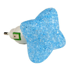 DTL-309-Звездочка/BLUE/1LED/0,1W Светильник-ночник. Выключатель на корпусе. Блистер, фото 