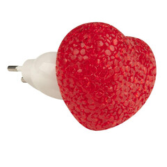 DTL-309-Сердечко/RED/1LED/0,1W Светильник-ночник. Выключатель на корпусе. Блистер, фото 