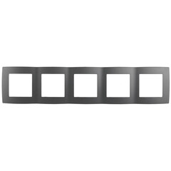 12-5005-12 ЭРА Рамка на 5 постов, Эра12, графит (10/100/1600), фото 