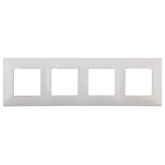 14-5004-01 ЭРА Рамка на 4 поста, Эра Elegance, белый (10/100/1200), фото 